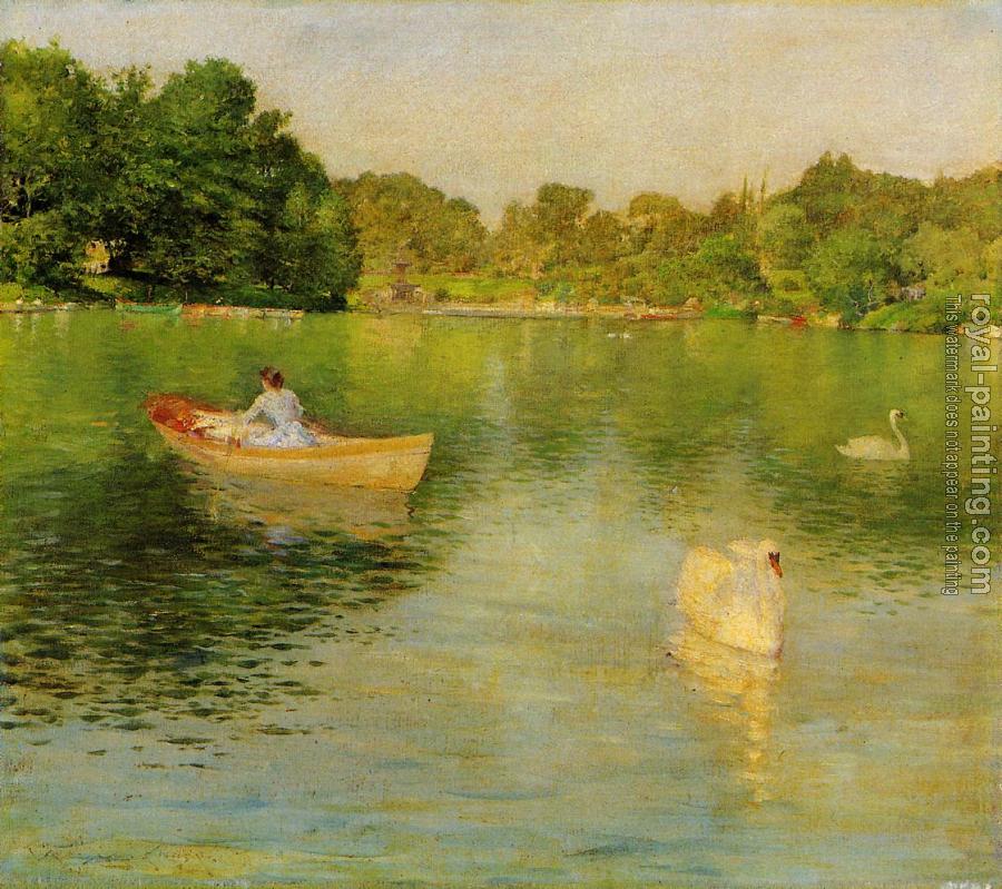 William Merritt Chase : On the Lake Central Park
